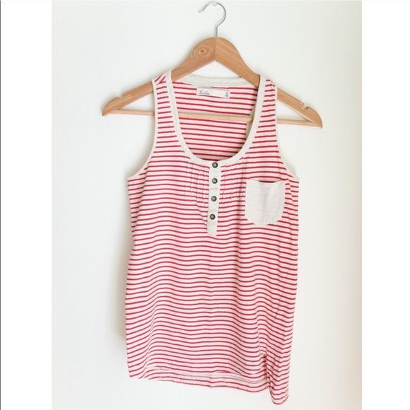 *BUNDLE* 2 Madewell Henley Striped Tank Tops XS/S - Picture 2 of 8
